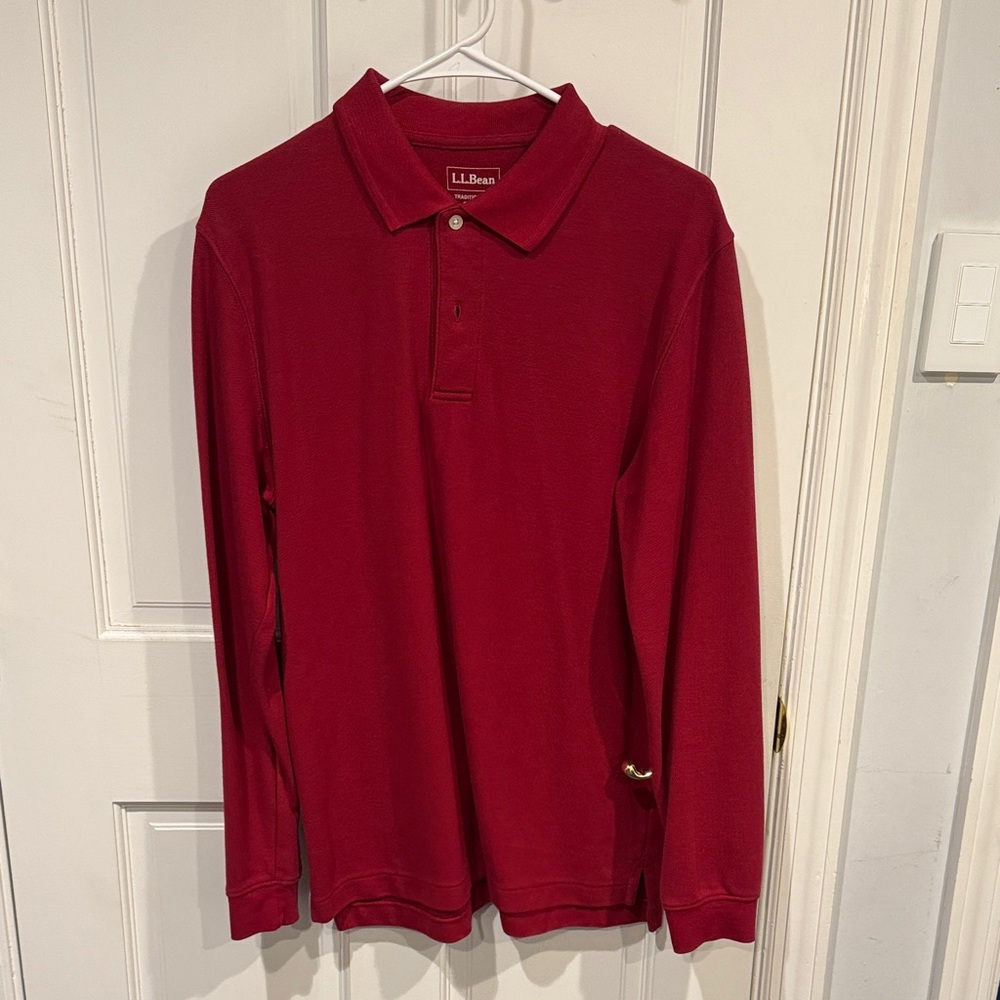 L.L. Bean Men's Deep Red Polo Shirt
